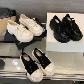 秋季上新弥敦道街角~8cm厚底大圆头休闲帆布鞋女增高鞋8cm