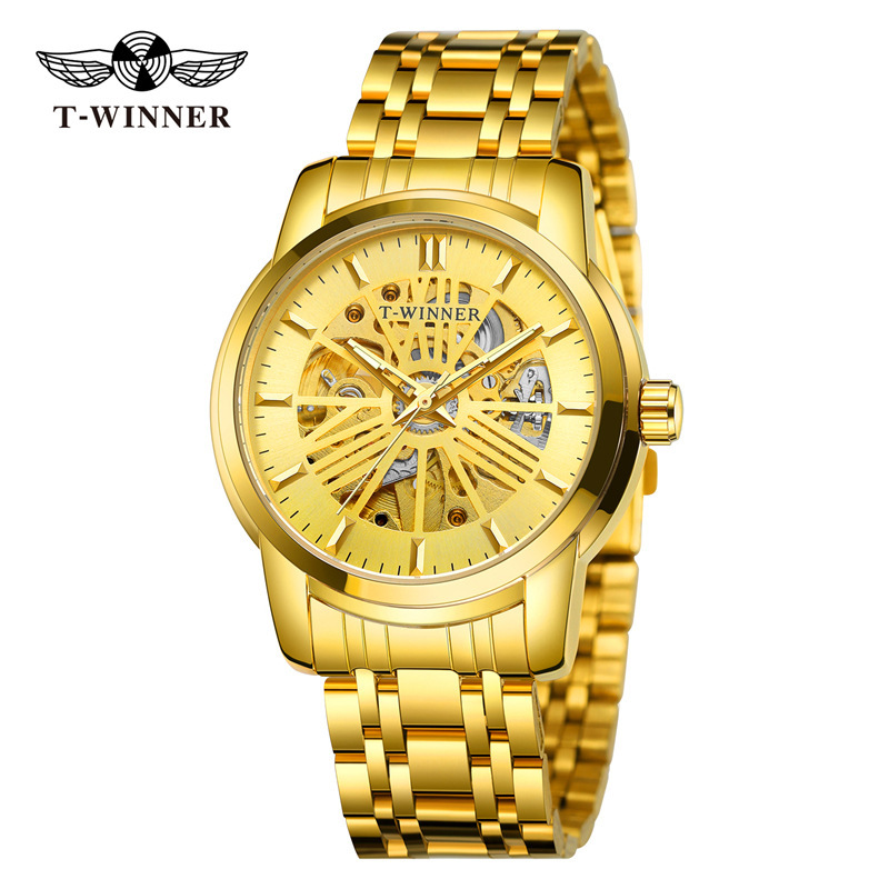2026 Mechanical Steel Band, Business Men's Round Dial Mechanical Watch With Luminous Hands 8215_voghion.com