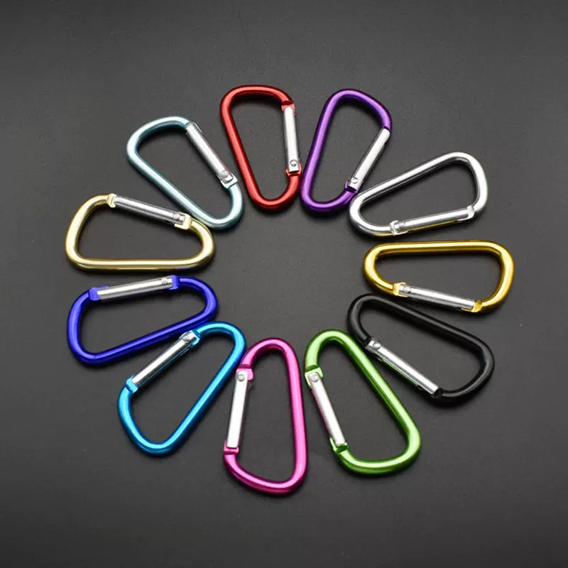 厂家供应铝合金登山扣 D型铝合金登山扣户外快挂水瓶挂钩现货供应