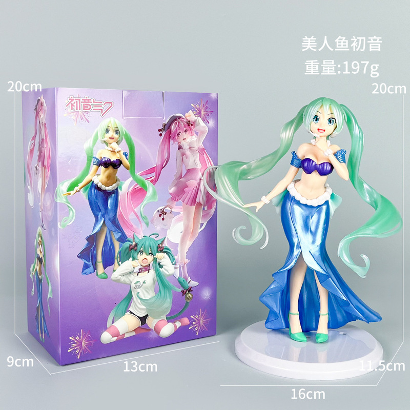 初音未来手办动漫水冰月美少女蕾姆花嫁穹妹二次元公仔模型摆件批|undefined