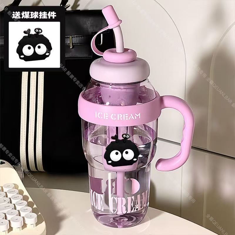 Nueva taza de plástico de verano Big Mac de moda linda taza de paja resistente a altas temperaturas de gran capacidad taza de regalo portátil