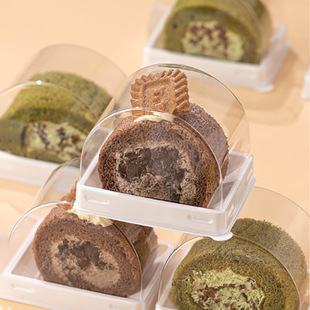10Pcs Mousse Cake Box with Lid Swiss Roll Dessert Packaging