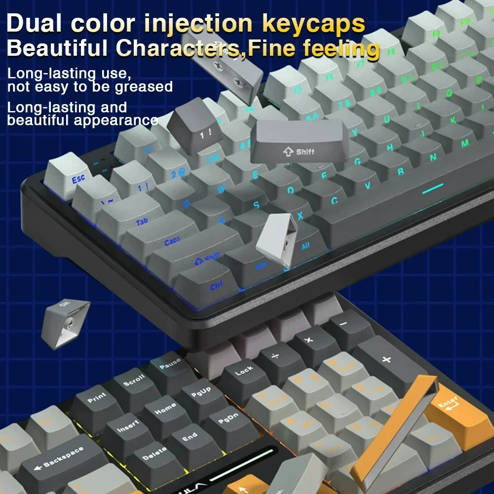 Wolf Spider F108 mechanical keyboard wired Bluetooth wireless three-mode customized gaming buttons side engraved hot swappable