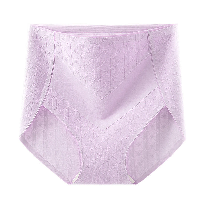 Algodón puro grado 7A antibacteriano algodón entrepierna cintura alta 2024 nueva cintura alta abdomen sin costuras ropa interior suave y cómoda de alta elasticidad sin costuras