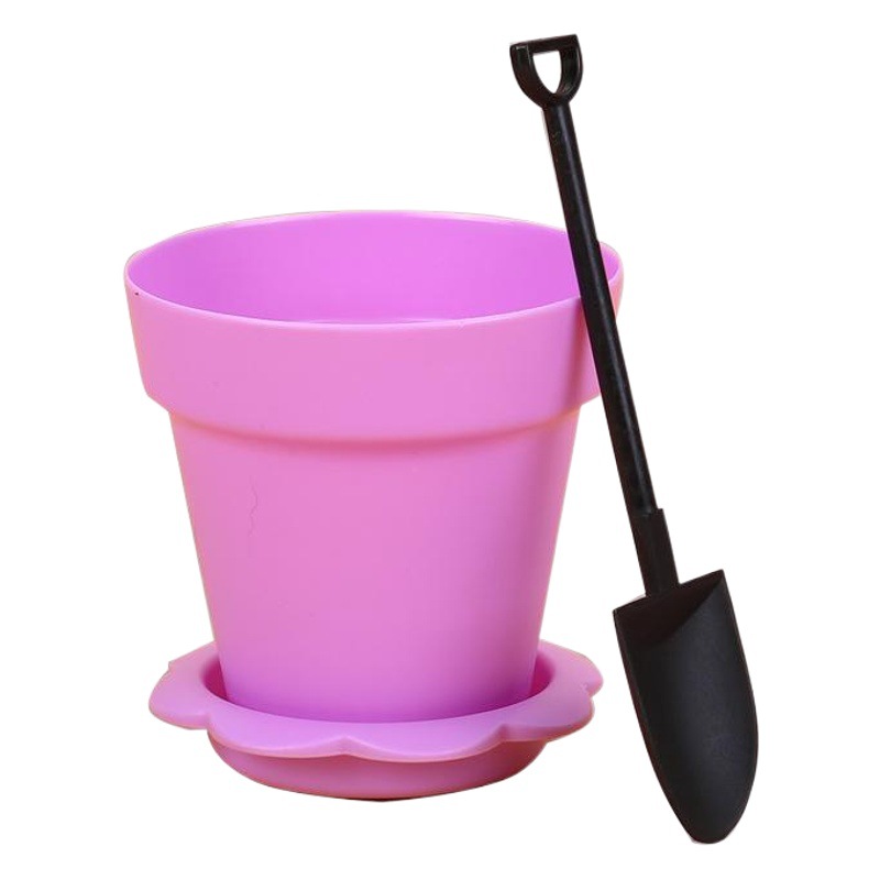 Desechables maceta pastel maceta helado taza DIY pastel taza conjunto con tapa y pala taza de yogur