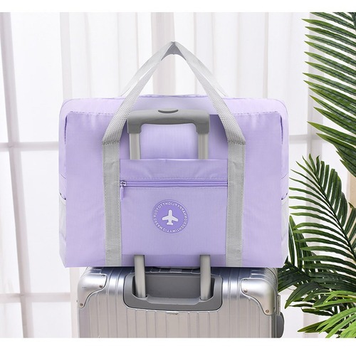 Double-layer round logo airplane bag, travel bag, portable, trolley suitcase, clothing organization, portable storage bag, wholesale