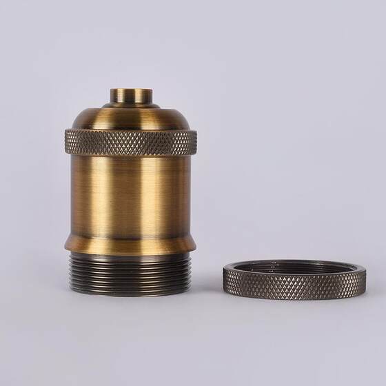 E27 screw antique lamp cup retro lamp cap Edison metal hanging aluminum lamp cup lamp holder accessories