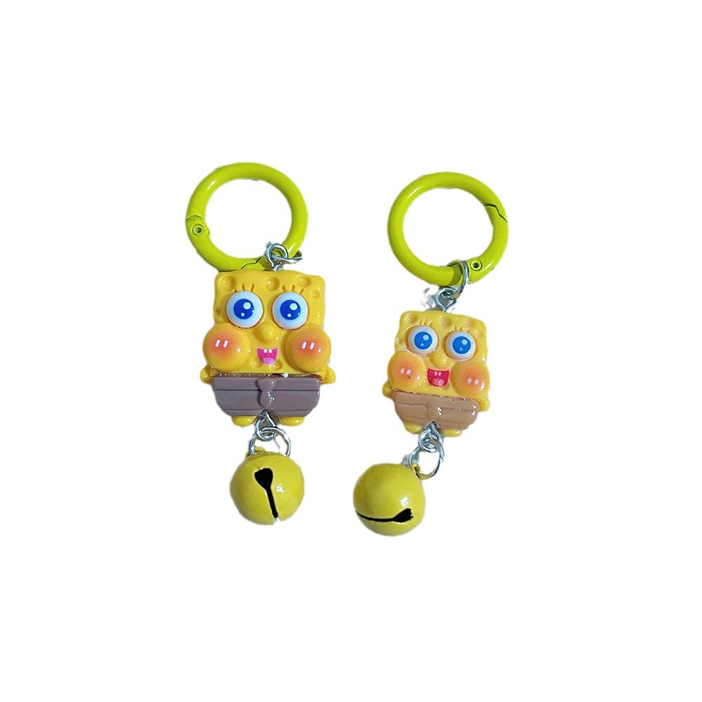 Nuevas campanas SpongeBob Pie Big Star Keychain adornos colgantes de dibujos animados accesorios mochilas chicas regalos amiga