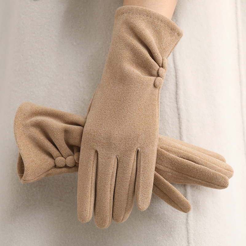 Guantes Térmicos Táctiles para Mujer de Poliéster, A prueba de Viento para Exteriores en Invierno