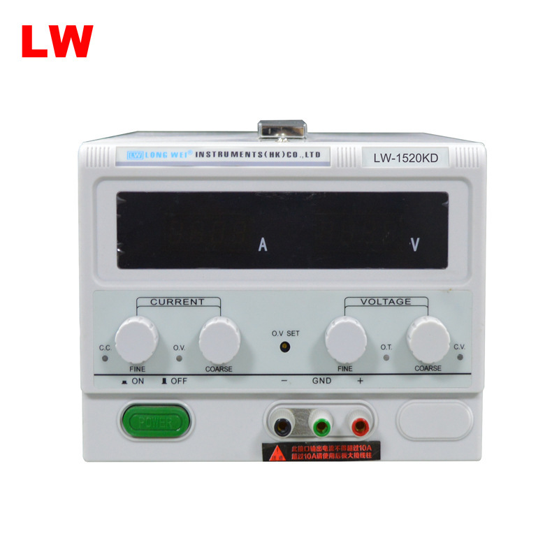 LW1520KD龙威直流稳压开关电源15V20A电镀LED测试老化电源高精度