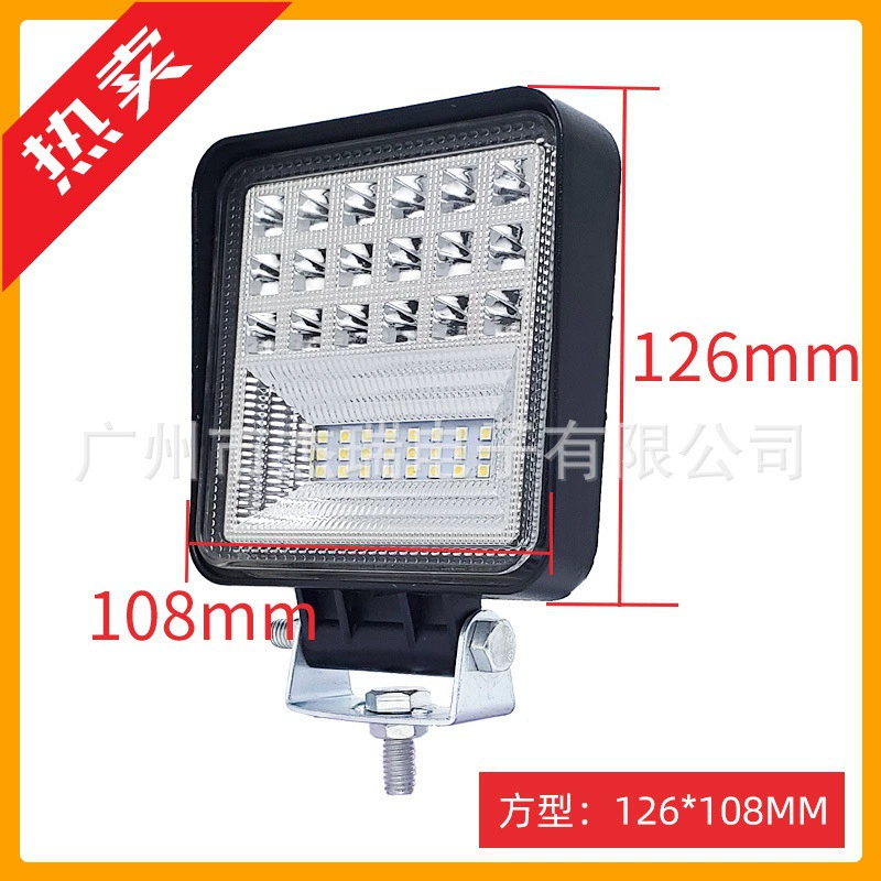 LED рабочие модифицированные для внедорожника, дополнительные фары, 126 Вт