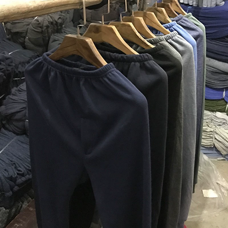 Утолщенные Теплые осенние брюки на флисовой подкладке, мужские объемные бархатные осенние брюки для бега в стойле, среднего и пожилого возраста, очень большие версии, теплые брюки дедушки