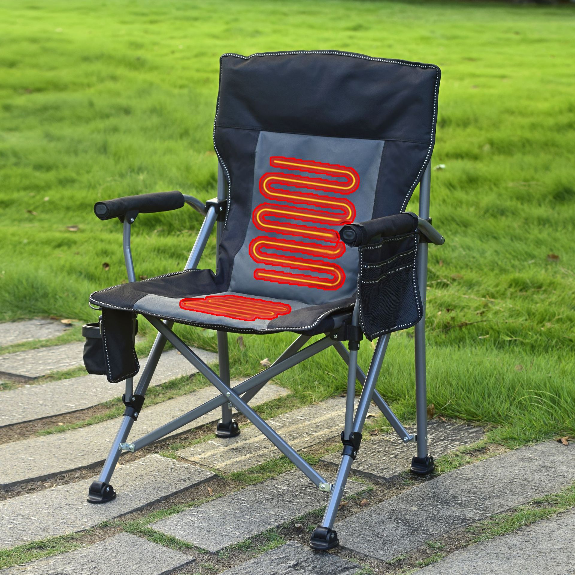 Calentamiento portátil al aire libre silla plegable silla de playa sillón pescar acampado parrilla de grillón casero silla de dibujo casero