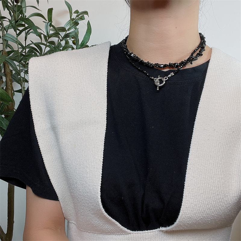 Fashion Portrait Copper Beaded Pendant Necklace 1 Piece