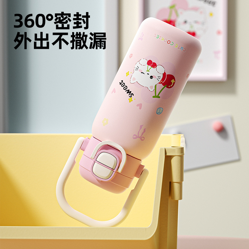 保温カップ 学生向け 2025年冬新作 ステンレス製カップ ポータブル ダブルストローカップ ポータブルカップ ホリデーギフト|undefined