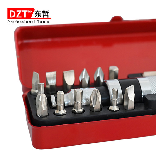 Factory direct sales 14-piece impact bit set, screwdriver bit set, iron box, chromium vanadium steel tool set