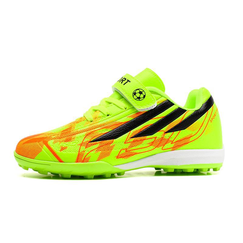 Zapatillas de Fútbol TF Infantil con Cierre de Velcro de Cuero Sintético Transpirable para Campo de Juego image 5