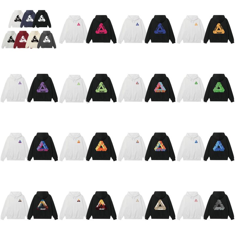 Fashionable Brand Palace Classic Phantom Triangle Print Loose Casual Autumn and Winter Hooded Sweatshirt for Men and Women Couples