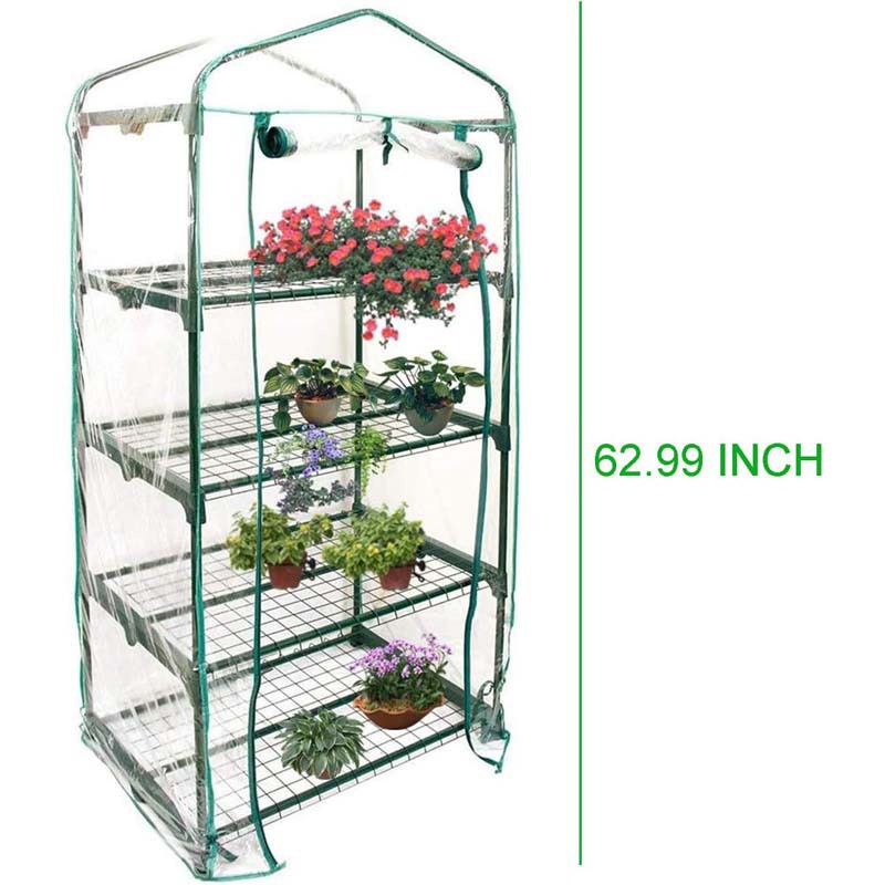 Mini Transparent PVC Portable Garden Greenhouse Cover Waterproof Plant House Tent Insulation Warm Shed_voghion.com