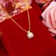 Foreign trade cross-border three-piece set inlaid zircon suit stud earrings ring necklace female pendant online live broadcast clavicle chain luxury
