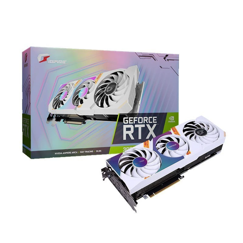 Видеокарта (iGame) RTX 3060 Ultra W OC 12G LHR, трёхвентиляторная белая, дискретная для ПК