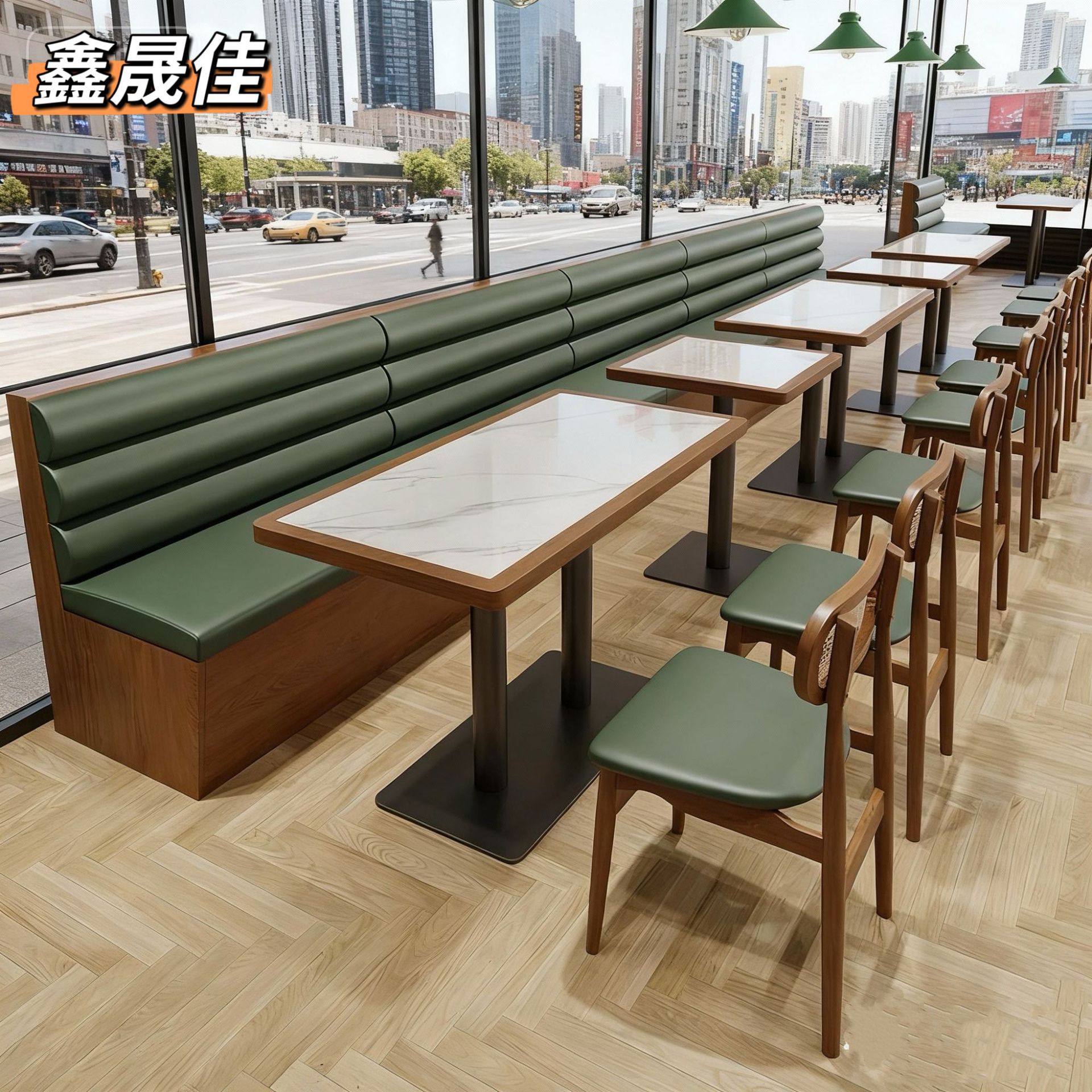 Theme Restaurant Hunan Restaurant Booth Sofa Simple Japanese Noodle Restaurant Rattan Solid Wood Table and Chair Combination Catering Furniture