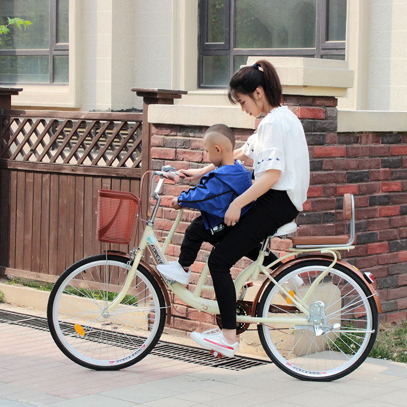 Permanent Women's Lightweight Parent-Child Bicycle with Child Seat for Picking up and Dropping Off Children Permanent Women's Lightweight Parent-Child Bicycle with Child Seat for Picking up and Dropping Off Children