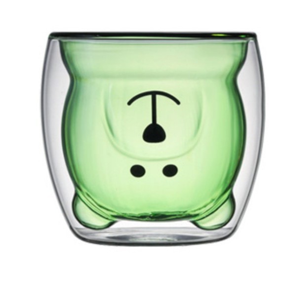 Taza de oso doble personalizada, taza de agua potable, taza de desayuno de gran capacidad para oficina en el hogar, taza de jugo de leche, taza de doble capa