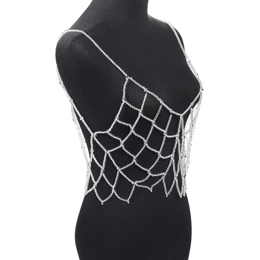 Fashion Grid Resin Beaded Necklace