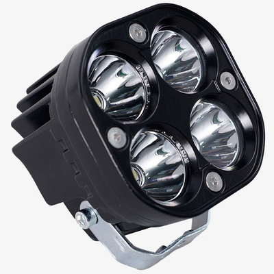 High-brightness external front beam electric motorcycle four-eye spotlight work vehicle LED modified four-leaf clover 3inch headlight (Motorcycle headlights, headlights) - black-four-leaf-clover-lamp-cup-style-white-light