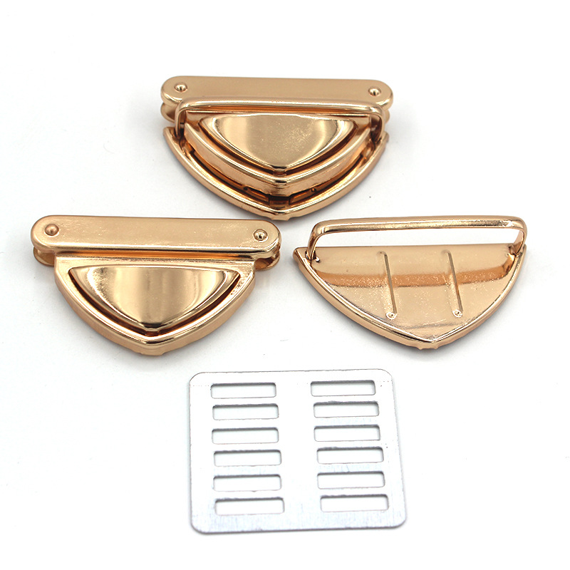 厂家批发箱包五金搭扣金属锁扣diy手工编织包锁包包 插锁按锁