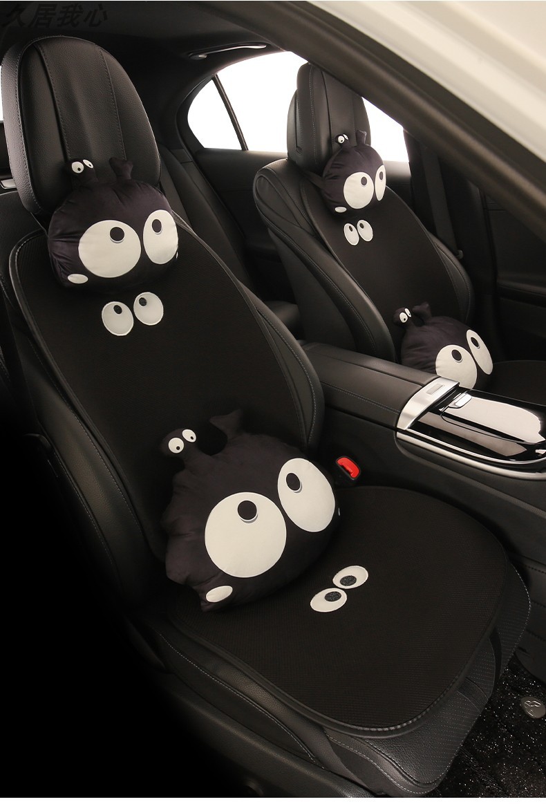 Car Seat Cushion Four Seasons Universal Cute Cartoon Seat Cushion Car Advanced Seat Cover Car Seat Cover Lady Goddess