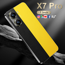 X7 Pro新款跨境手机 安卓14 穿孔7.3寸大屏 外贸现货代发智能手机