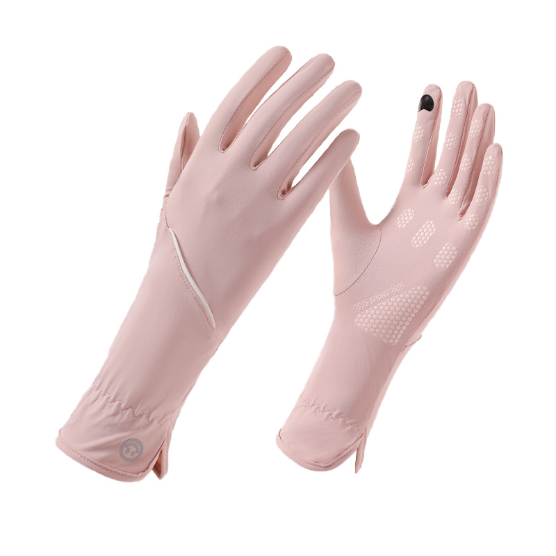Guantes de protección solar de verano para mujeres anti-UV anti-deslizante delgado hielo al aire libre guantes de protección solar de hilo original