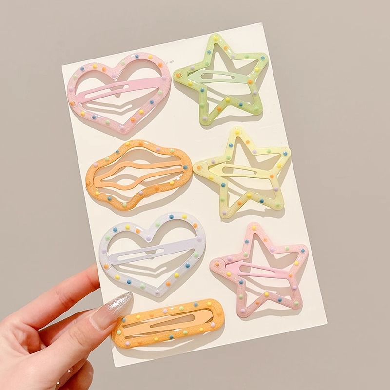 Horquilla de nube de dopamina para niños, clip de flequillo lindo para niñas, tocado, cabello roto en la parte posterior de la cabeza, horquilla de clip bb de una palabra