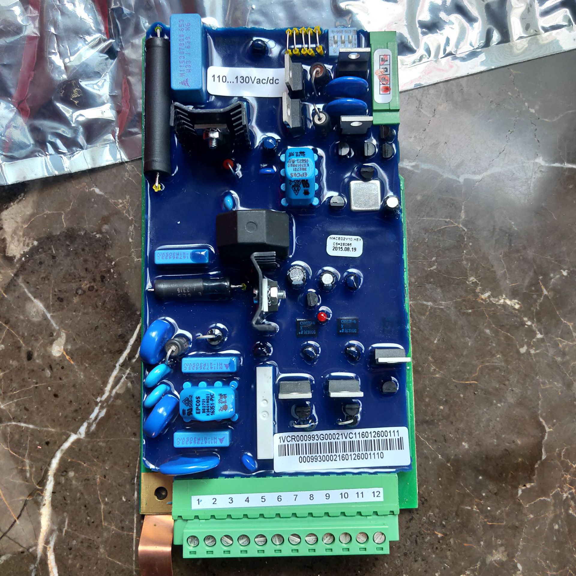 1VCR000993G0002电源模块 ABB接触器VSC电源板  供电模块 110V