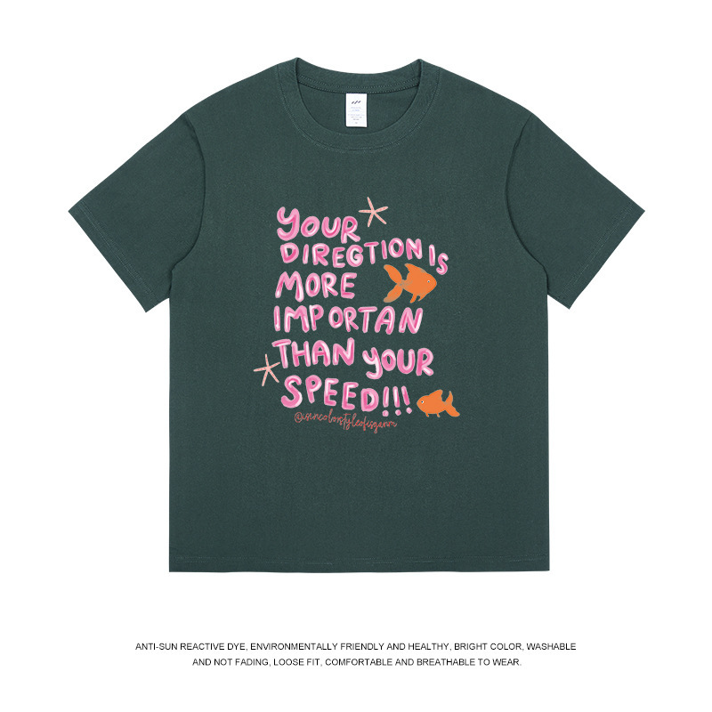 多用途のプリントコットン半袖Tシャツ、男性と女性用、和風の新鮮でカジュアルな夏のデザイン、インス卸売|undefined
