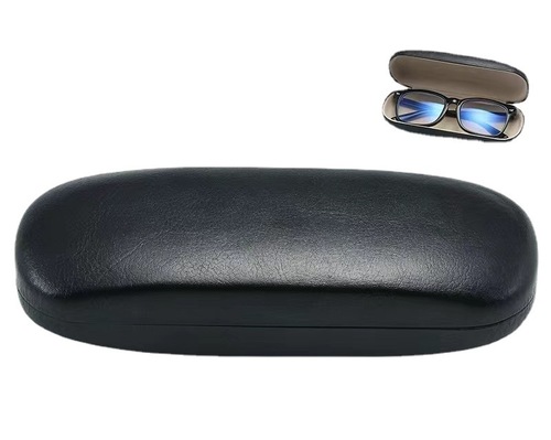 Leather handmade glasses case, portable card, sunglasses case, reading glasses case, screwdriver, mirror cloth, blue light test card