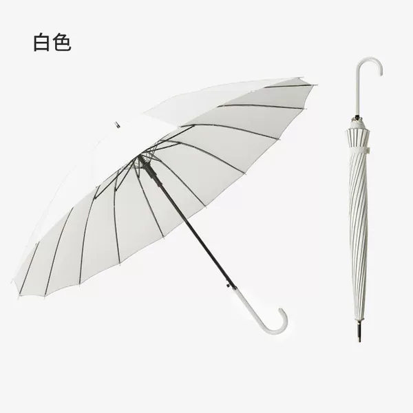 【Automatic】16-bone white-skin curved handle