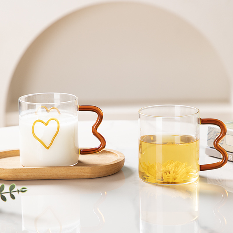 Juego de vasos de vidrio para el hogar, vaso para beber, vaso para leche y zumo, vaso de té transparente simple para sala de estar, gran capacidad