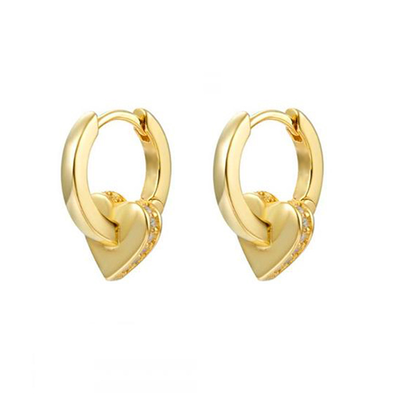 0.03µm-0.05µm Gold Plating Thickness 1 Pair Modern Style Star Moon Copper Plating Inlay Artificial Gemstones Earrings