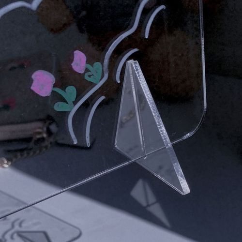 ins style simple transparent acrylic note board student message board creative memo portable mini writing board