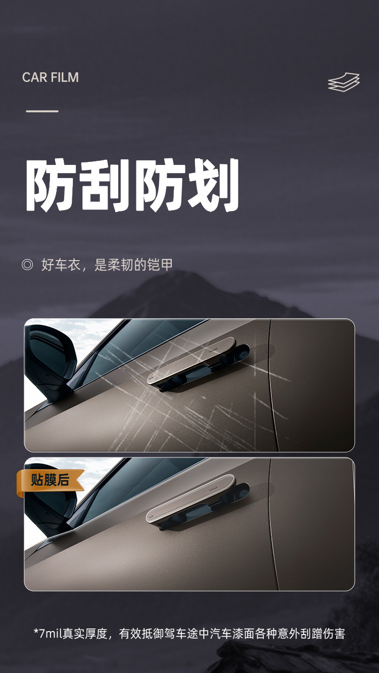 Tpu Invisible Car Cover, Car Paint Protection Film, Ppf, Self-Recovering, Anti-Scratch, Anti-Yellowing, Anti-Dirt, Transparent Protective Film