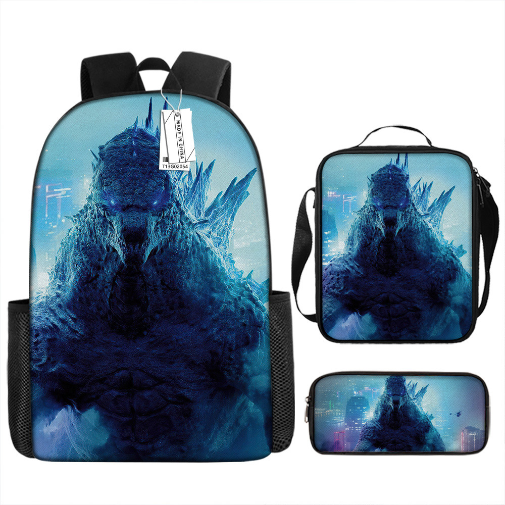Godzilla Grado 3 grado 4 Escuela Primaria mochila reducción de carga de protección de la columna vertebral bolsa de almacenamiento al por mayor