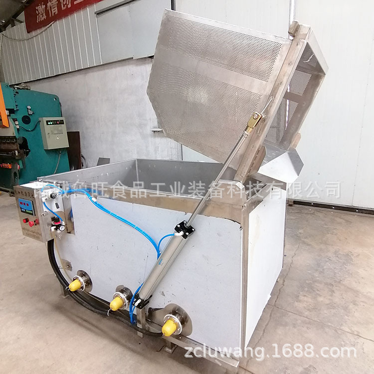 气动翻筐杀青漂烫槽 自动翻筐出料预煮槽 电加热恒温蒸煮槽