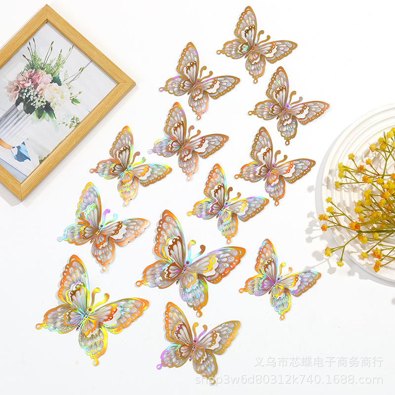 Fantasy butterfly-gold+white