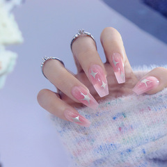 French star nail sticker, starry, shiny false nail, wearing nails, waterproof, high-end, finished goods, wholesale
