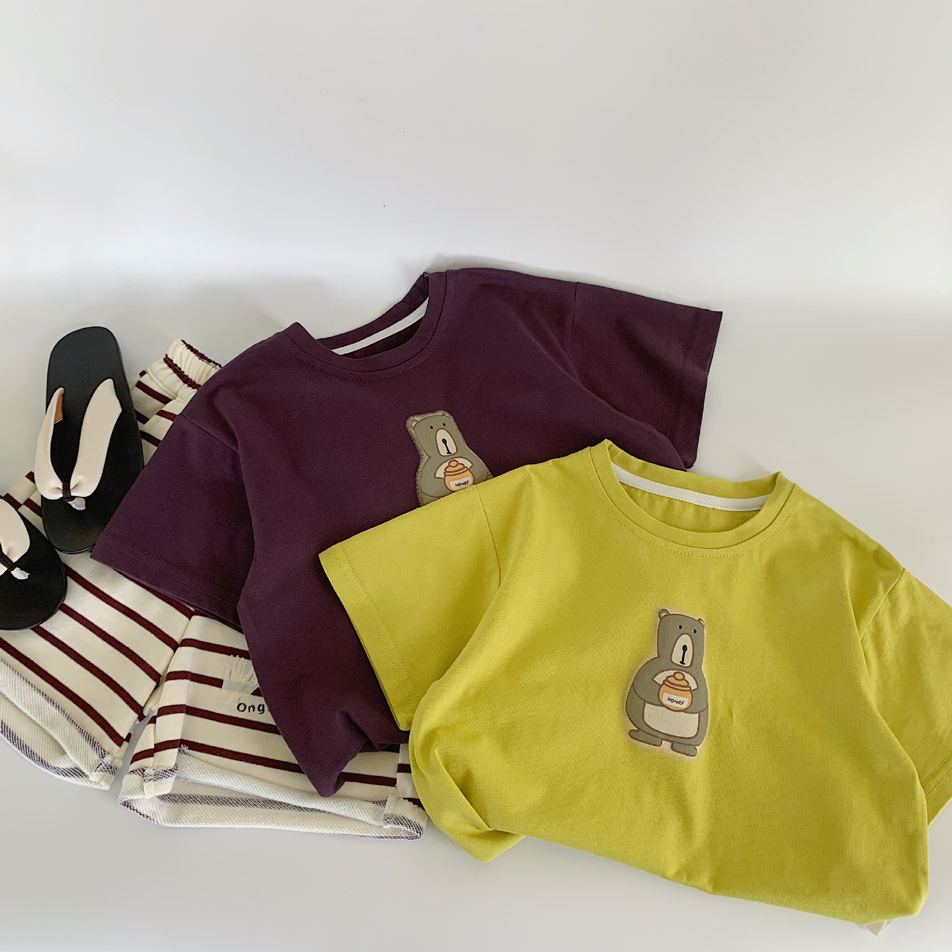 Camiseta de manga corta de algodón para niños Maibao 2025 nueva ropa para niños ropa para niños verano de media manga superior de verano al por mayor