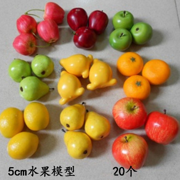 Simulated fruit model props realistic fake apple pear lemon orange…