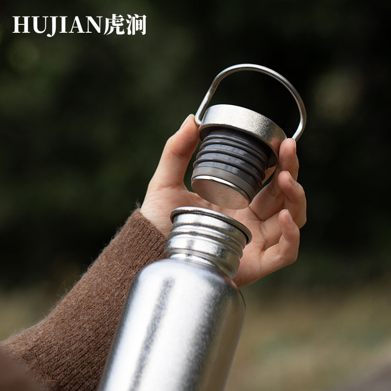 HUJIAN ヒュージアン チタンカップ 純チタン アウトドア スポーツケトル フィールドキャンプケトル 超大容量 軽量ウォーターカップ|undefined
